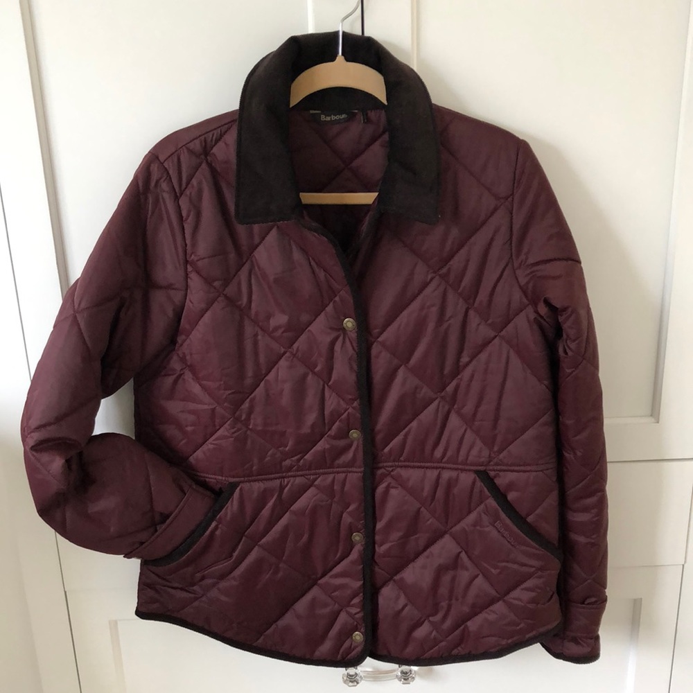 Barbour Doncaster Burgundy Quilted Jacket